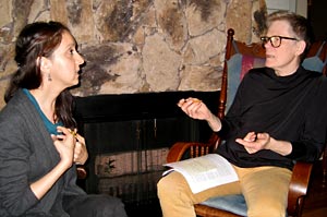 Betsy Warland manuscript consulting with a writer