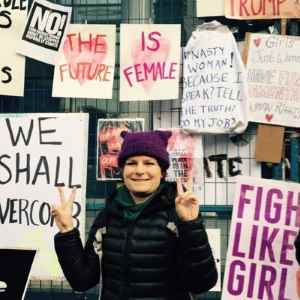 Eleni at Womans March